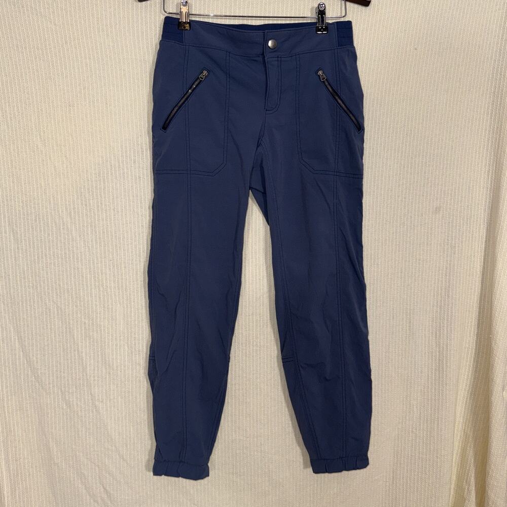 Athleta Trekkie North Jogger Pants Womens 4 Blue Ripstop Hiking Travel Stretch